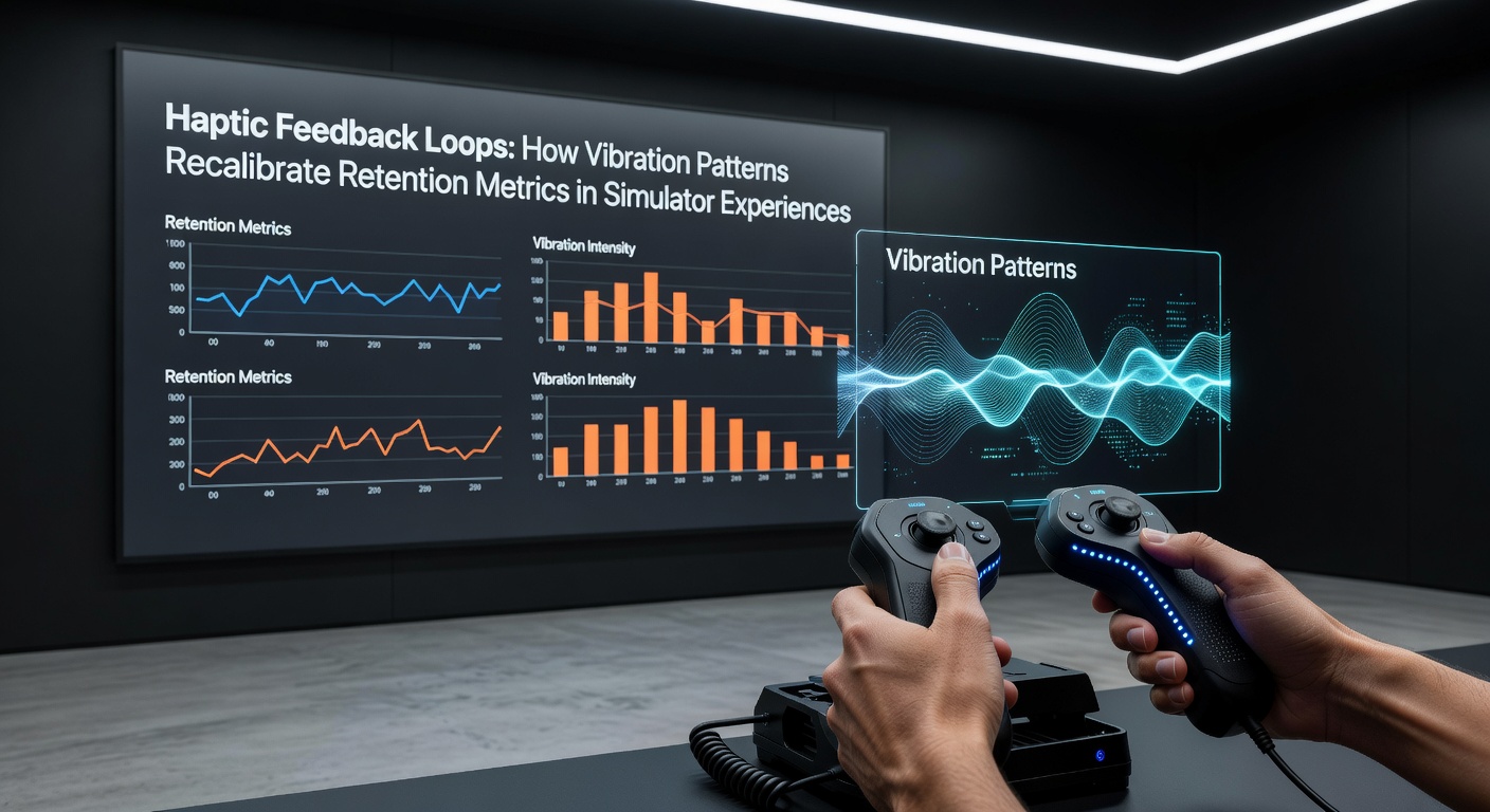 Simulator cockpit setup displaying real-time haptic feedback visualization overlaid on control interfaces