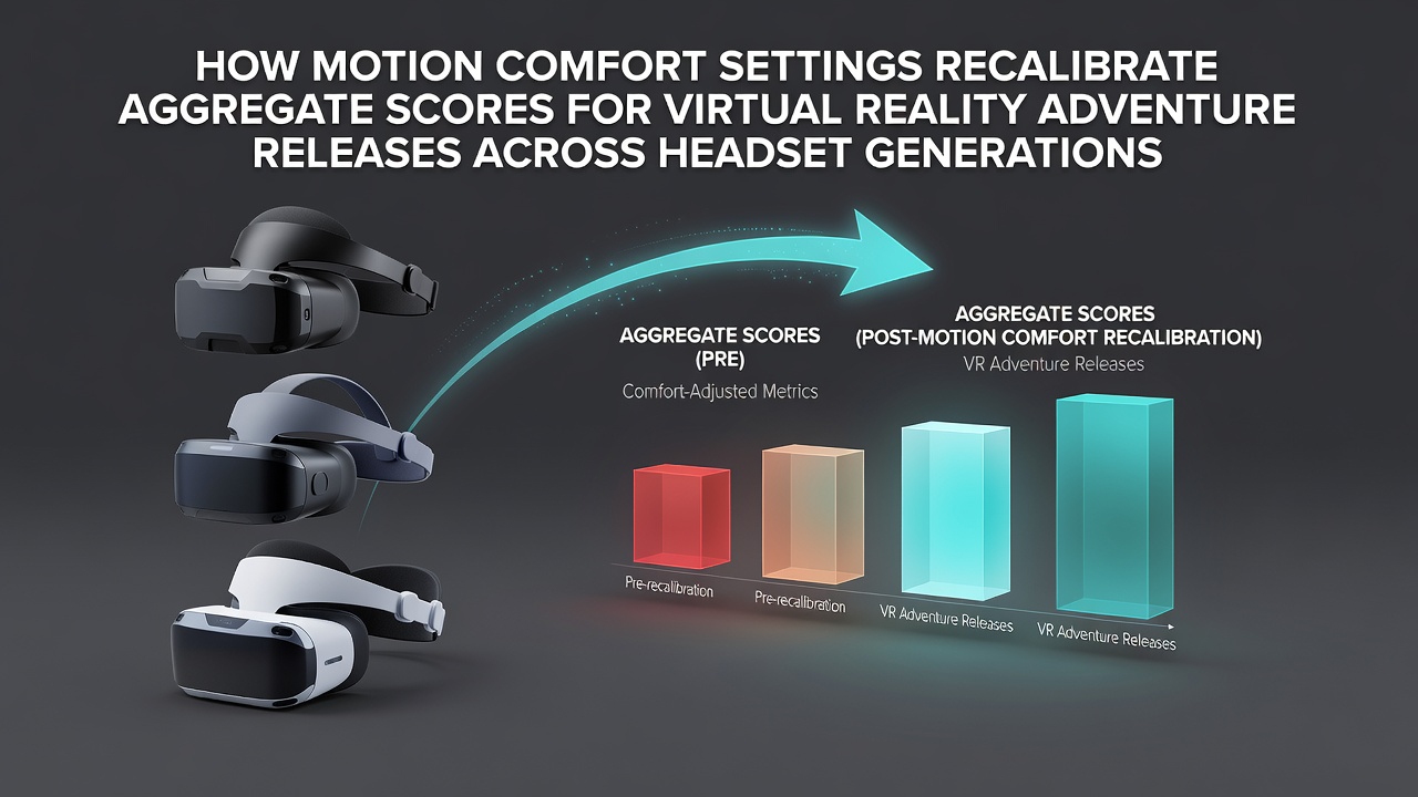 VR headset displaying comfort mode options in an adventure game interface