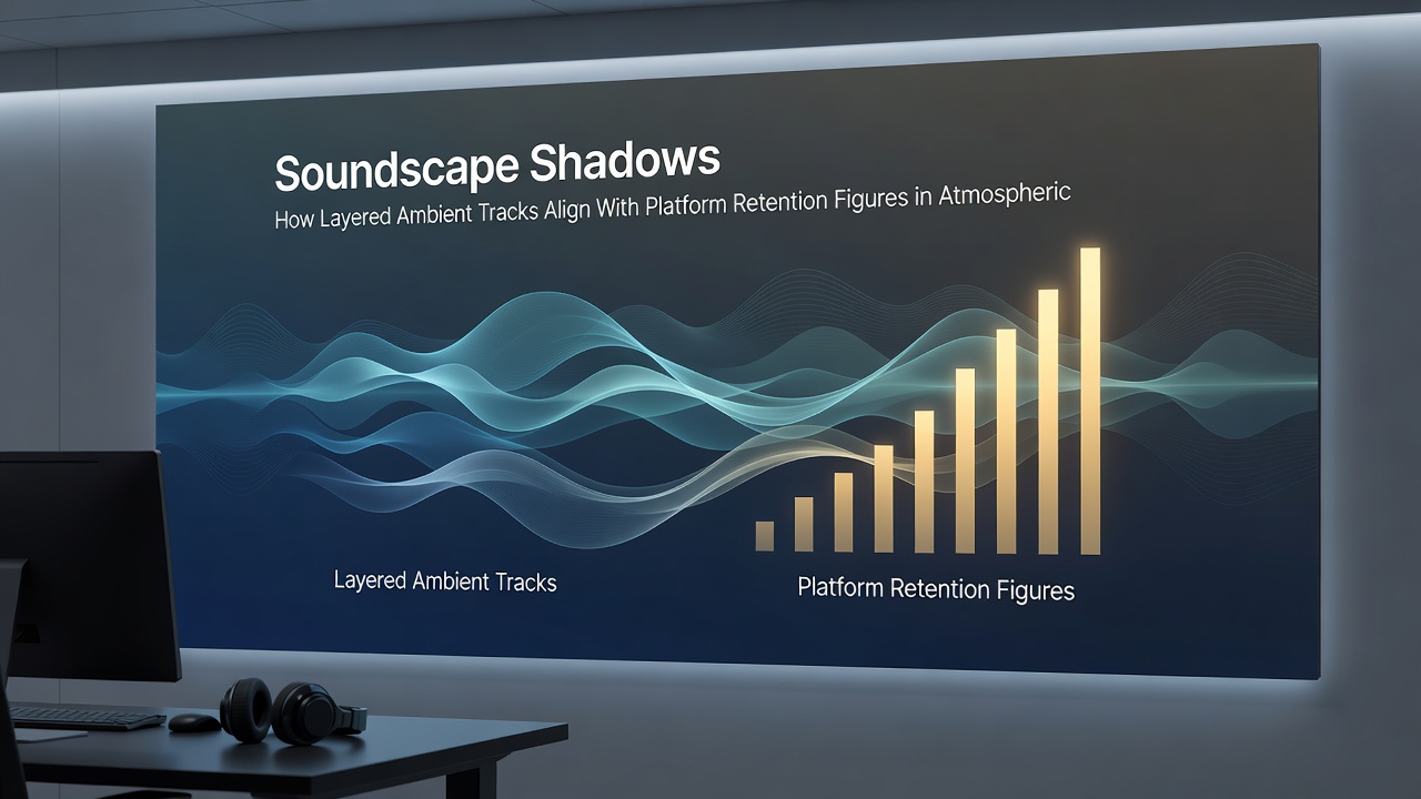 Player retention graphs overlaid with ambient audio track analysis for atmospheric exploration titles across multiple gaming platforms